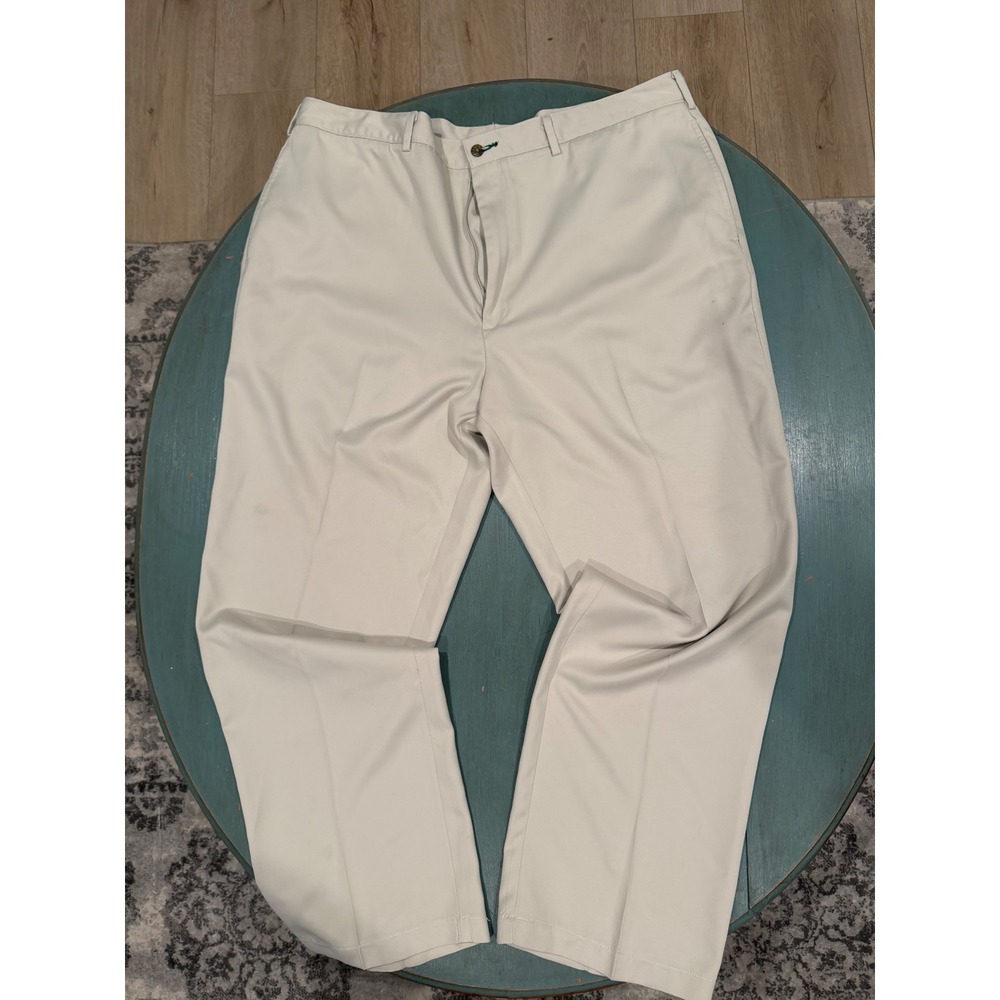 Tommy Hilfiger Mens Chino Pants 42x30‎ Stone Beige Flat Front Straight Leg Twill